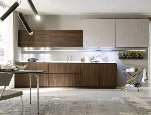 Melamine wooden and gloss match kitchen cabinets MK039