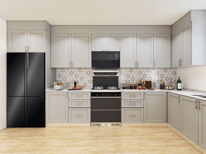 Inexpensive melamine shaker style kitchen cabinets factory supply