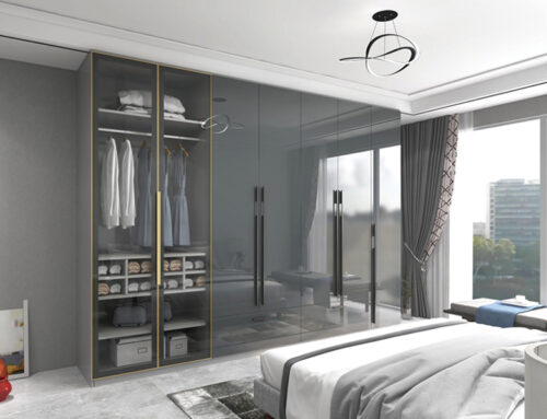 Custom Design Home Closet with Glass Door